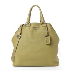 PRADA Vitello Daino Shoulder Bag in Cedro